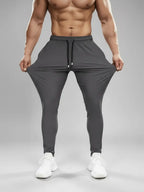High Stretch Italian Spandex Black / Gray Trouser