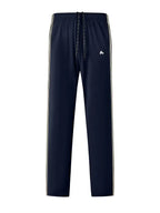 Men's Trendy Breathable Striped Short Sleeve Black / Blue Tracksuit