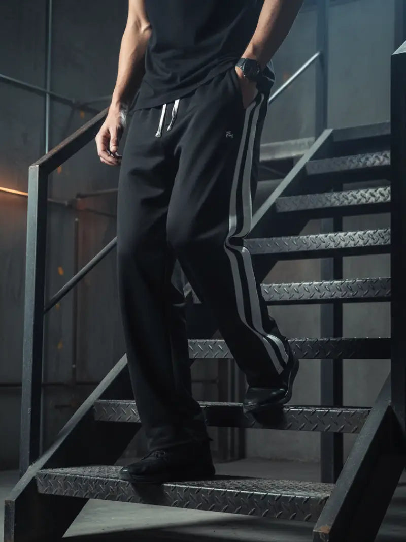 Men's Trendy Contrast Color Stripe Trousers